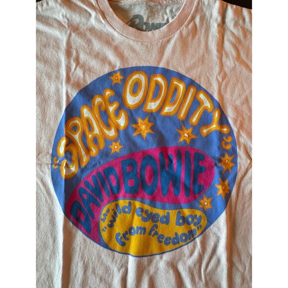 NWT Nordstrom David Bowie Space Oddity Pink Baby Tee - Picture 2 of 5